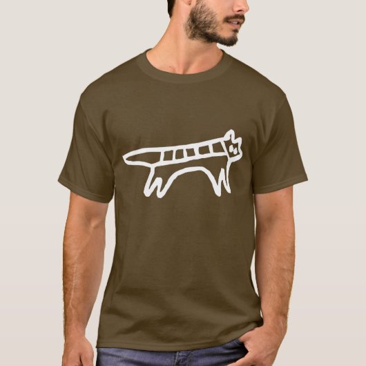 Dog, Australische tekening (Aborigine) T-shirt (Voorkant)