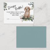 Dog baby shower Diaper Raffle Informatiekaartje (Voorkant / Achterkant)