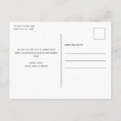 Dog Baby Zwangerschap Aankondiging Briefkaart (Achterkant)