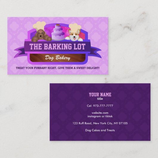 Dog Bakery Dog visitekaartjes (Voorkant / Achterkant)