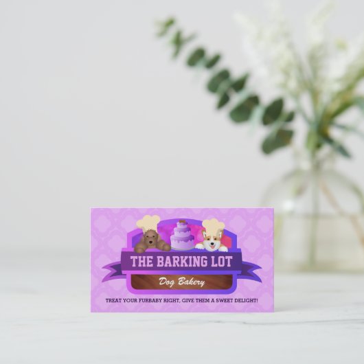 Dog Bakery Dog visitekaartjes (Staand voorkant)