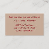 Dog Bakery-Visitekaartjes Visitekaartje (Achterkant)