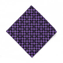 Dog Bandana - paarse polka-punten met poten