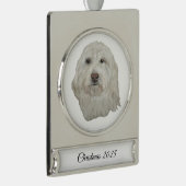 Dog Banner Ornament Verzilverd Banner Ornament (Rechts)