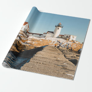 Dog Bar Lighthouse langs de oceaankust Cadeaupapier