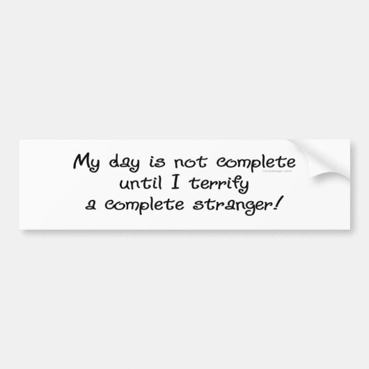 Dog Bark op Strangers Humor Bumpersticker (Voorkant)