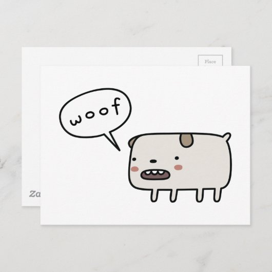 Dog Barking Briefkaart (Voorkant / Achterkant)