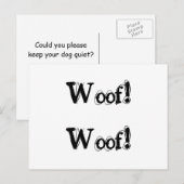 Dog Barking-klacht Briefkaart (Voorkant / Achterkant)