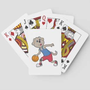 Dog Basketball speler Basketball Pokerkaarten