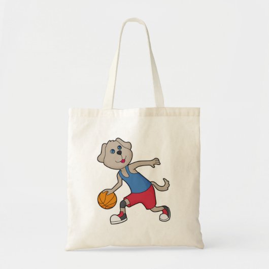 Dog Basketball speler Basketball Tote Bag (Voorkant)