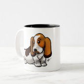 Dog - Basset Hound Tweekleurige Koffiemok (Voorkant links)
