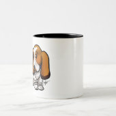 Dog - Basset Hound Tweekleurige Koffiemok (Center)