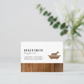 Dog Bath and Wood Trim Visitekaartje (Staand voorkant)
