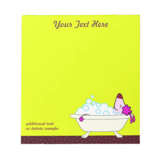 Dog Bath for Pet Groomers - yellow Notitieblok