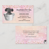 Dog Bathing Grooming Pet Appointment Card Afsprakenkaartje (Voorkant / Achterkant)