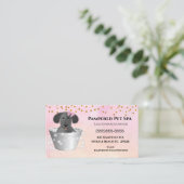 Dog Bathing Grooming Pet Appointment Card Afsprakenkaartje (Staand voorkant)