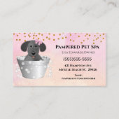 Dog Bathing Grooming Pet Appointment Card Afsprakenkaartje (Voorkant)