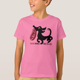 Dog BBQ T roze T-shirt