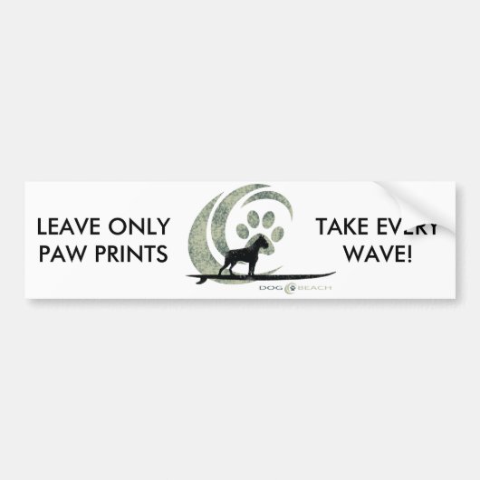 Dog Beach bumper sticker (Voorkant)