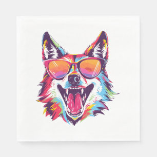 Dog Beach Summer Dog Chilling Gift hondenliefhebbe Servet