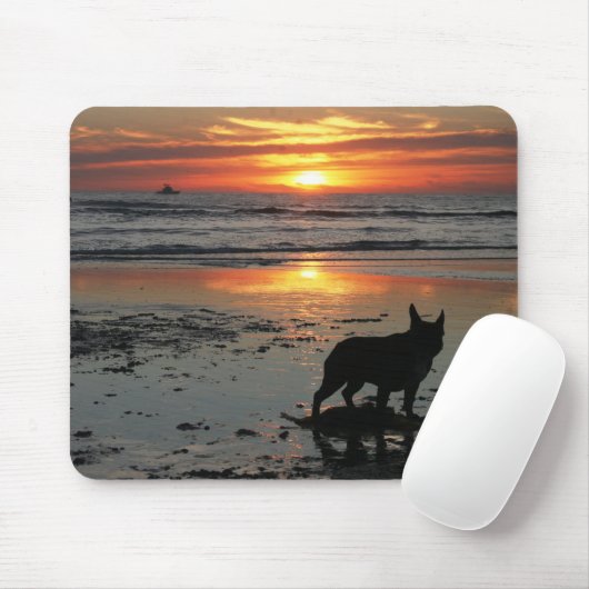 Dog Beach Sunset Muismat (Met muis)