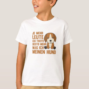 Dog Beagle houdt niet van mensen, klote honden T-shirt