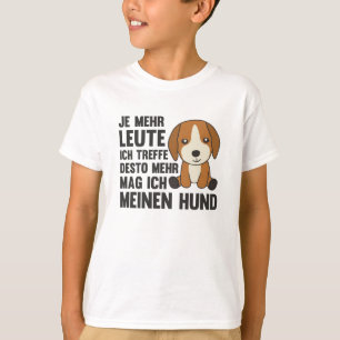 Dog Beagle houdt niet van mensen, klote honden T-shirt