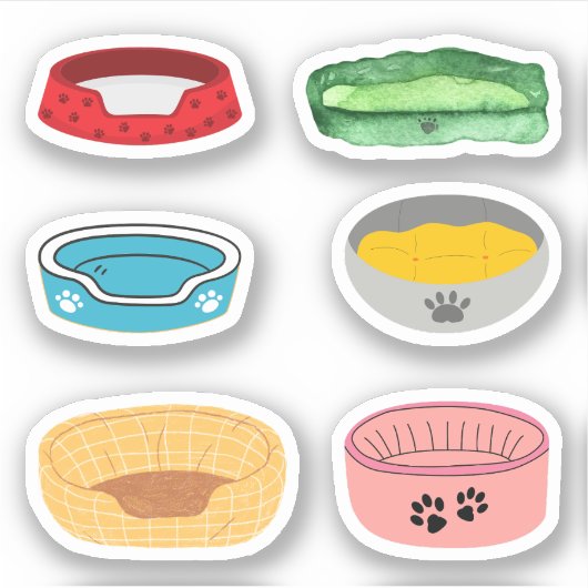 Dog Bed Stickers (Voorkant)