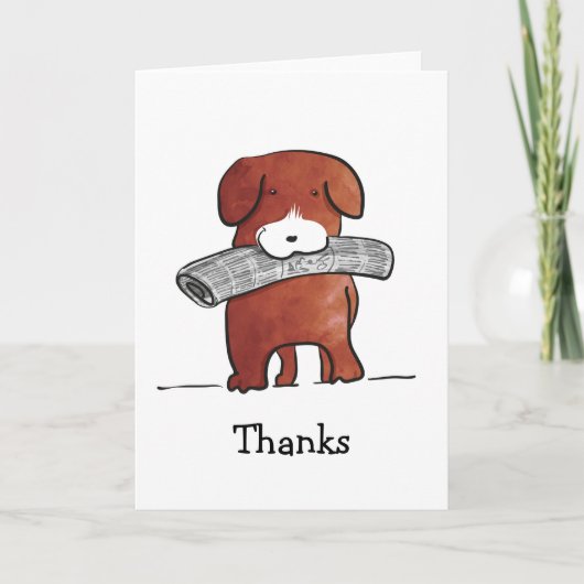 Dog bedankt Card Kaart (Voorkant)
