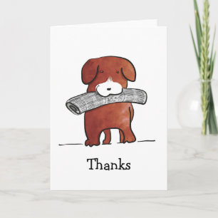 Dog bedankt Card Kaart