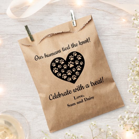 Dog Bedankt voor je bruiloft Cookie Pet Treat Favo Bedankzakje (Geknipt)