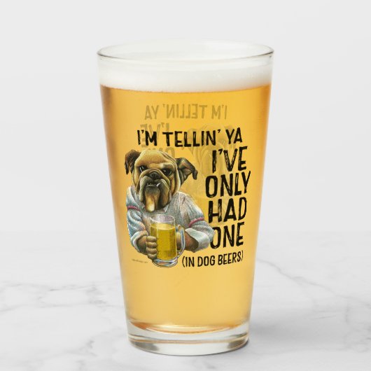 Dog Beers Glas (Voorkant gevuld)
