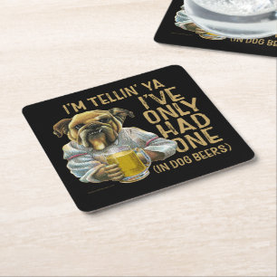 Dog Beers Square Paper Onderzetter