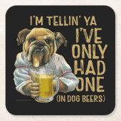 Dog Beers Square Paper Onderzetter (Voorkant)