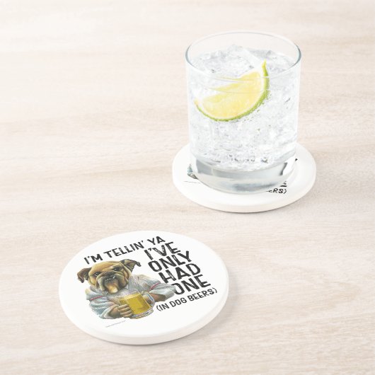 Dog Beers Zandsteen Onderzetter (Zijkant)