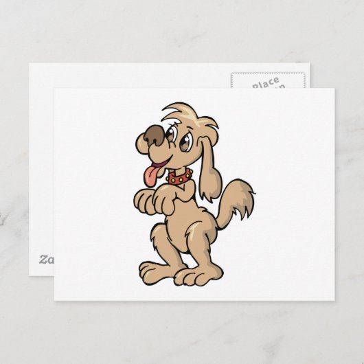 Dog Begging Briefkaart (Voorkant / Achterkant)