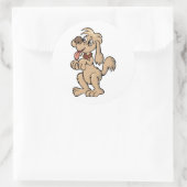 Dog Begging Ronde Sticker (Tas)