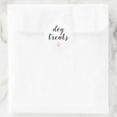 Dog behandelt kalligrafie Favor Classic Round Stic Ronde Sticker (Tas)