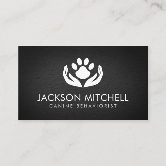 Dog behaviorist Black and white Visitekaartje (Voorkant)