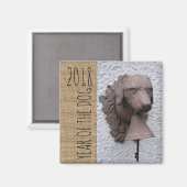  Dog Bell met Key Dog Year 2018 Magnet (Voorkant / Achterkant)