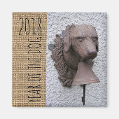  Dog Bell met Key Dog Year 2018 Magnet (Voorkant)