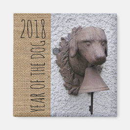  Dog Bell met Key Dog Year 2018 Magnet