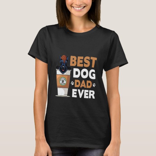 Dog    Best Dog Dad Ever T-shirt (Voorkant)