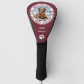 Dog Best Pap Ever Red White Funny Foto Golfheadcover (Voorkant)
