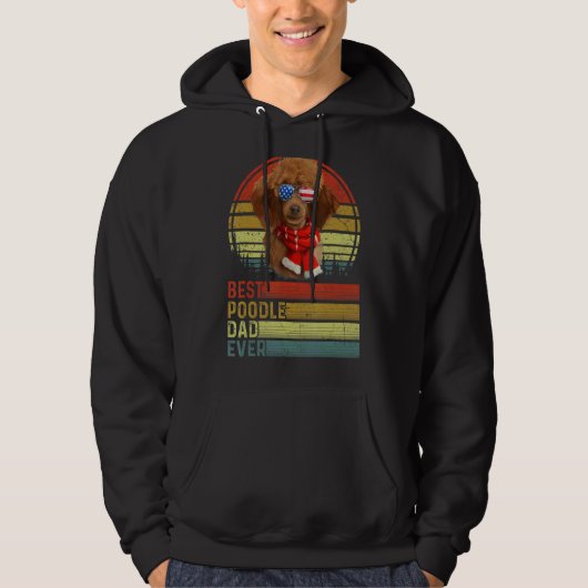 Dog  Best Poodle Pap Ever Vader Day Puppy Hoodie (Voorkant)
