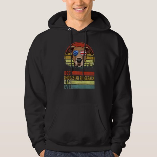 Dog Best Rhodesian Ridgeback Dad over Fath Hoodie (Voorkant)