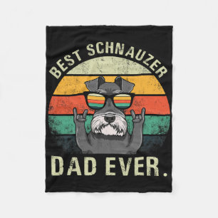 Dog  Best Schnauzer Pap Oost Shirt Fathers Fleece Deken