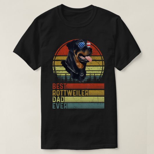 Dog  Beste Rottweiler Pap Ooit Pu T-shirt (Design voorkant)