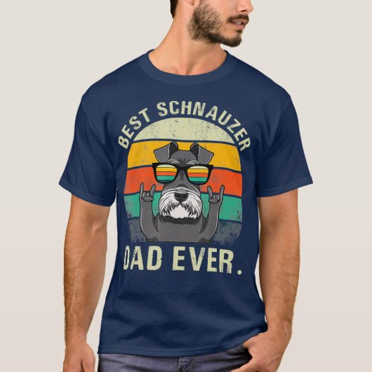 Dog  Beste Schnauzer Papa Ever Vaders Dag T-shirt (Voorkant)