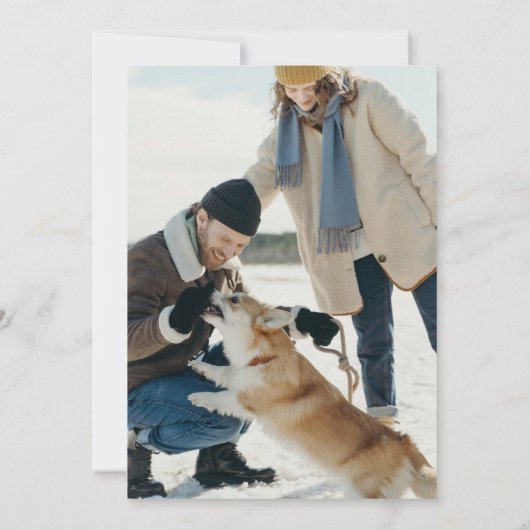 Dog bewaart de datum waarop mensen trouwen kaart (Achterkant)